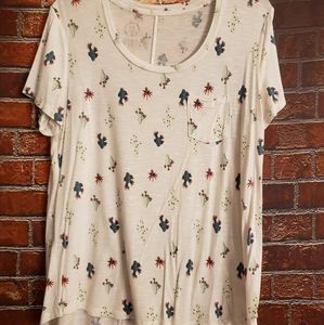 Maurices Cactus Print Drapey T-shirt ~ L